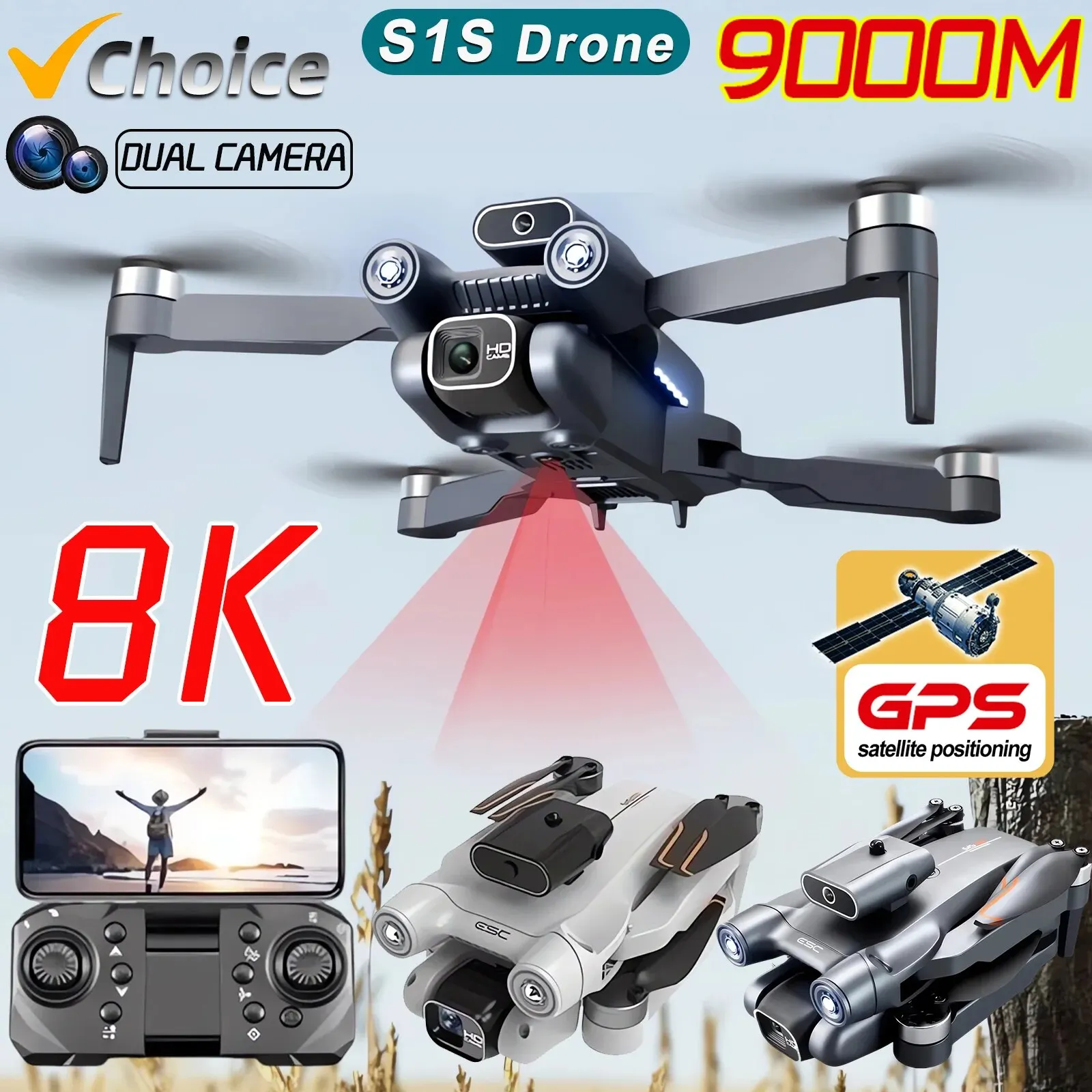 New S1S 5G GPS Drone Camera 8K - Drone Lidar review and price